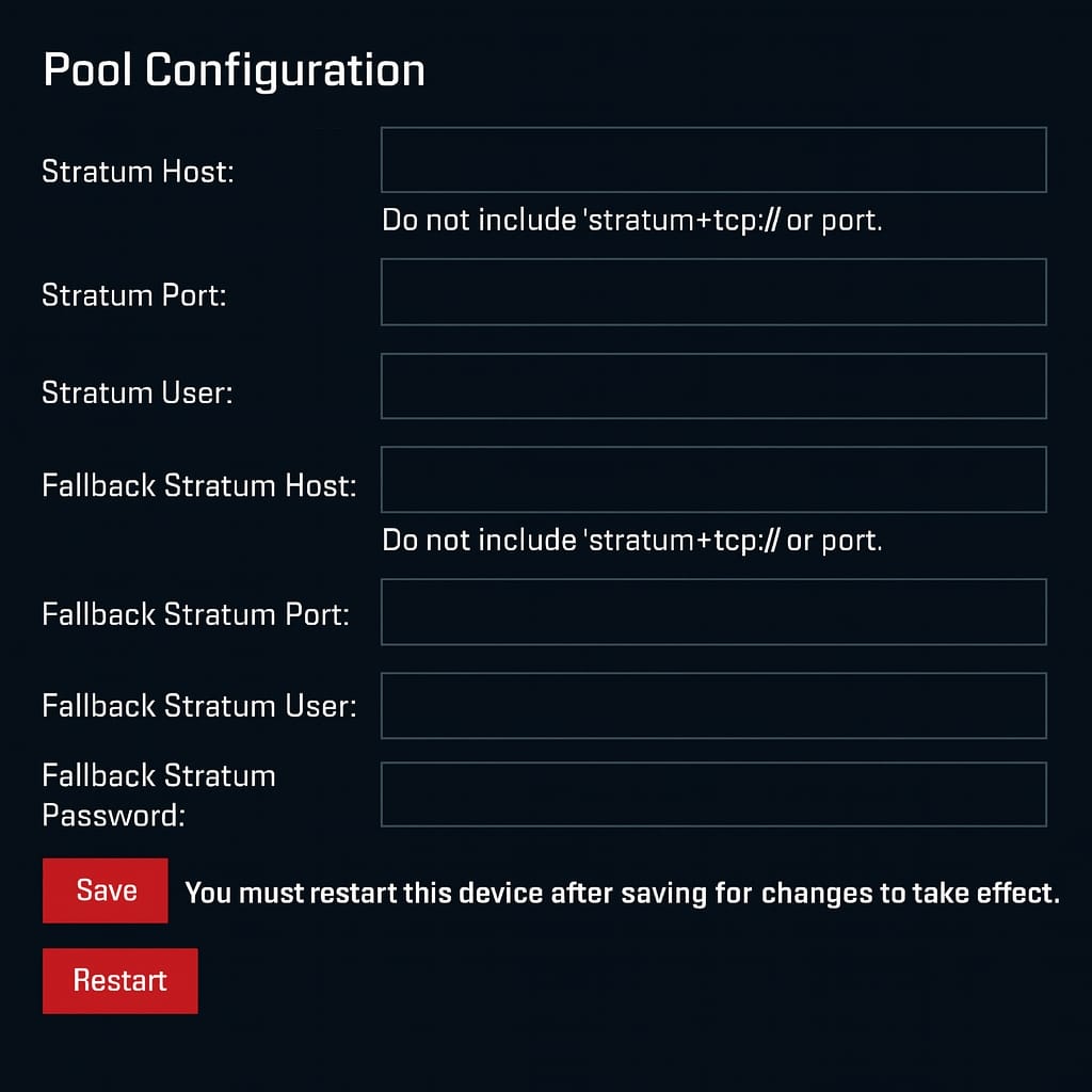 Pool Configuration
